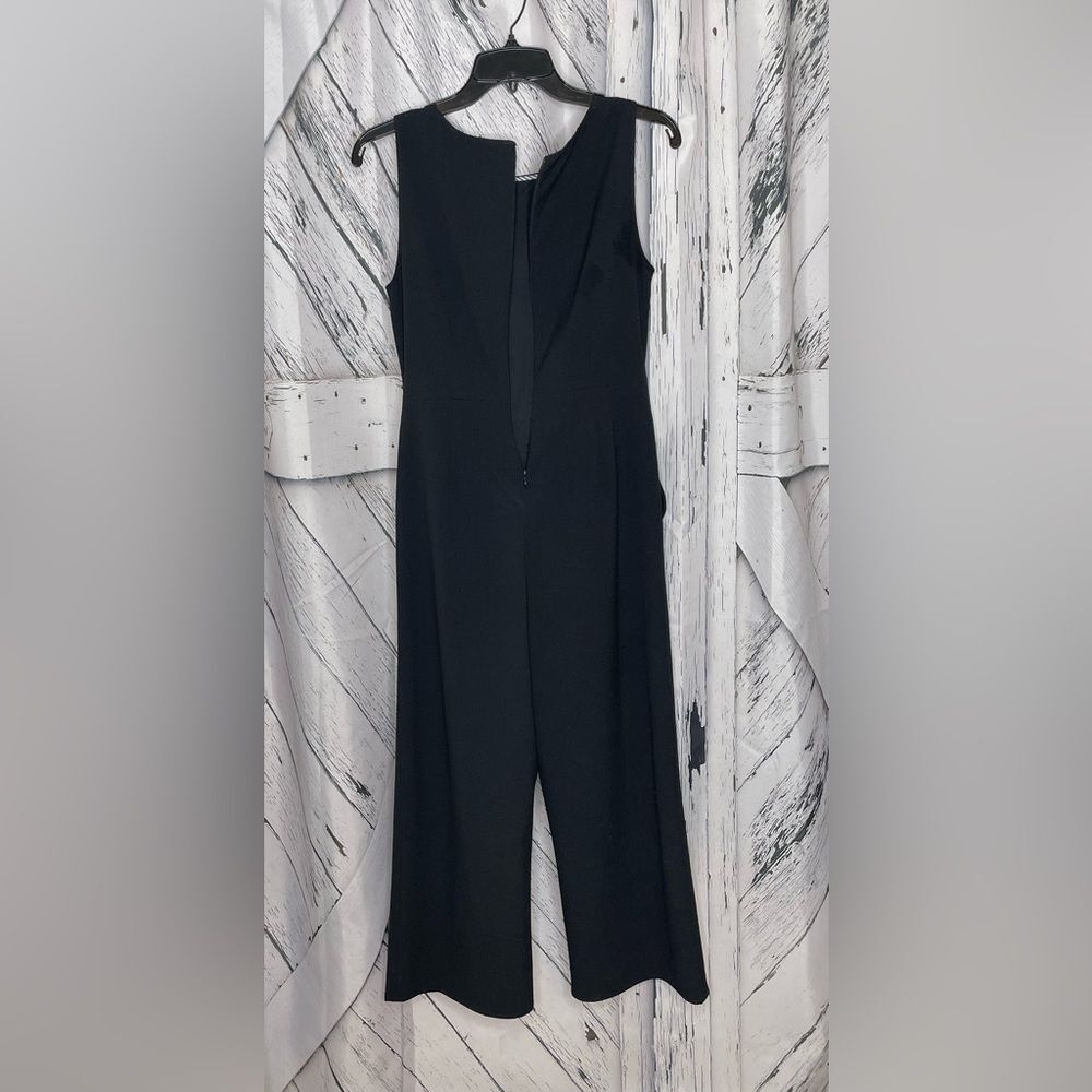 Vineyard Vines Black Seersucker Jumpsuit Sleeveless Size 2 - Picture 4 of 10